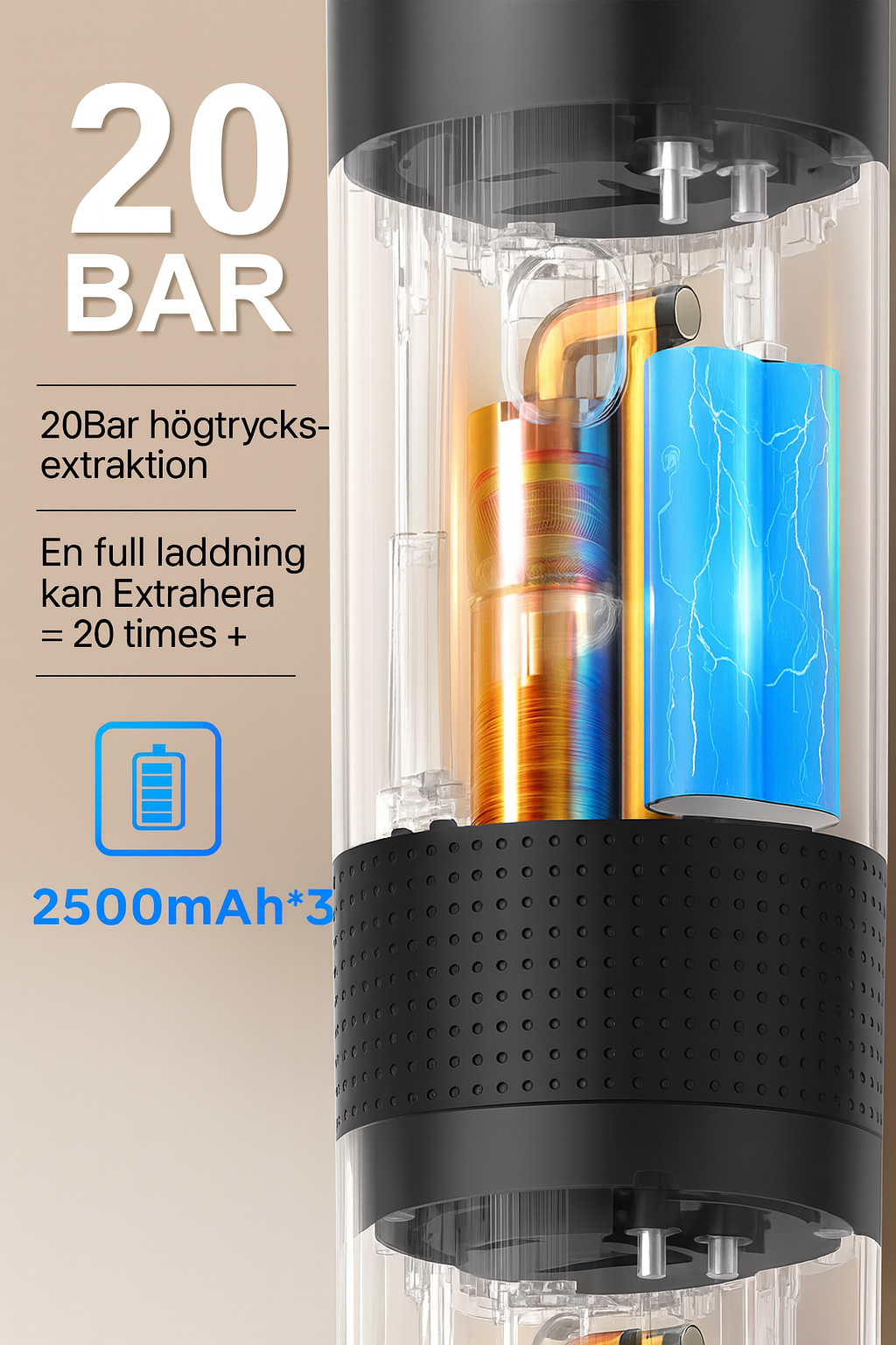 Veloria™ BaristaGo 3-in-1 – Portabel Espressomaskin